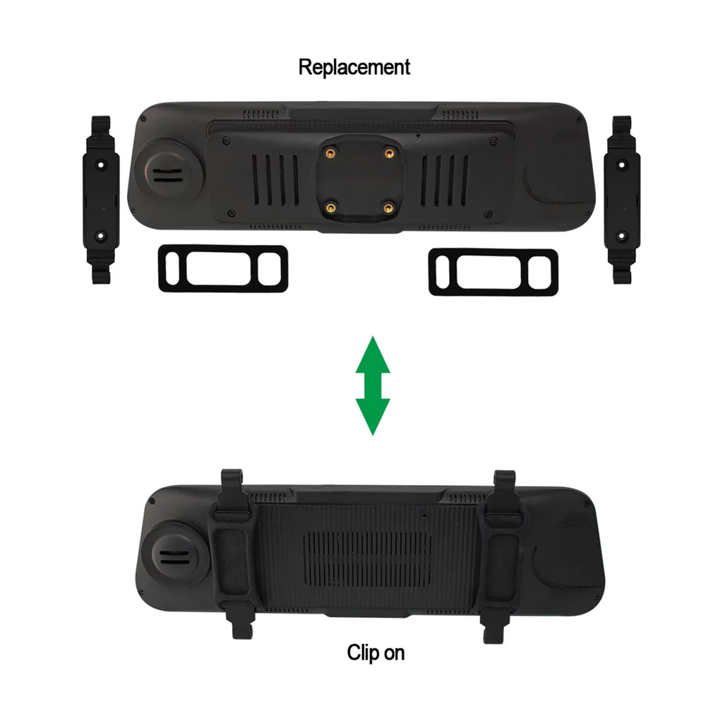 Vision , - 9.6-In. Black,  Full-Screen Rearview Mirror Monitor with Dual Mounting Options,