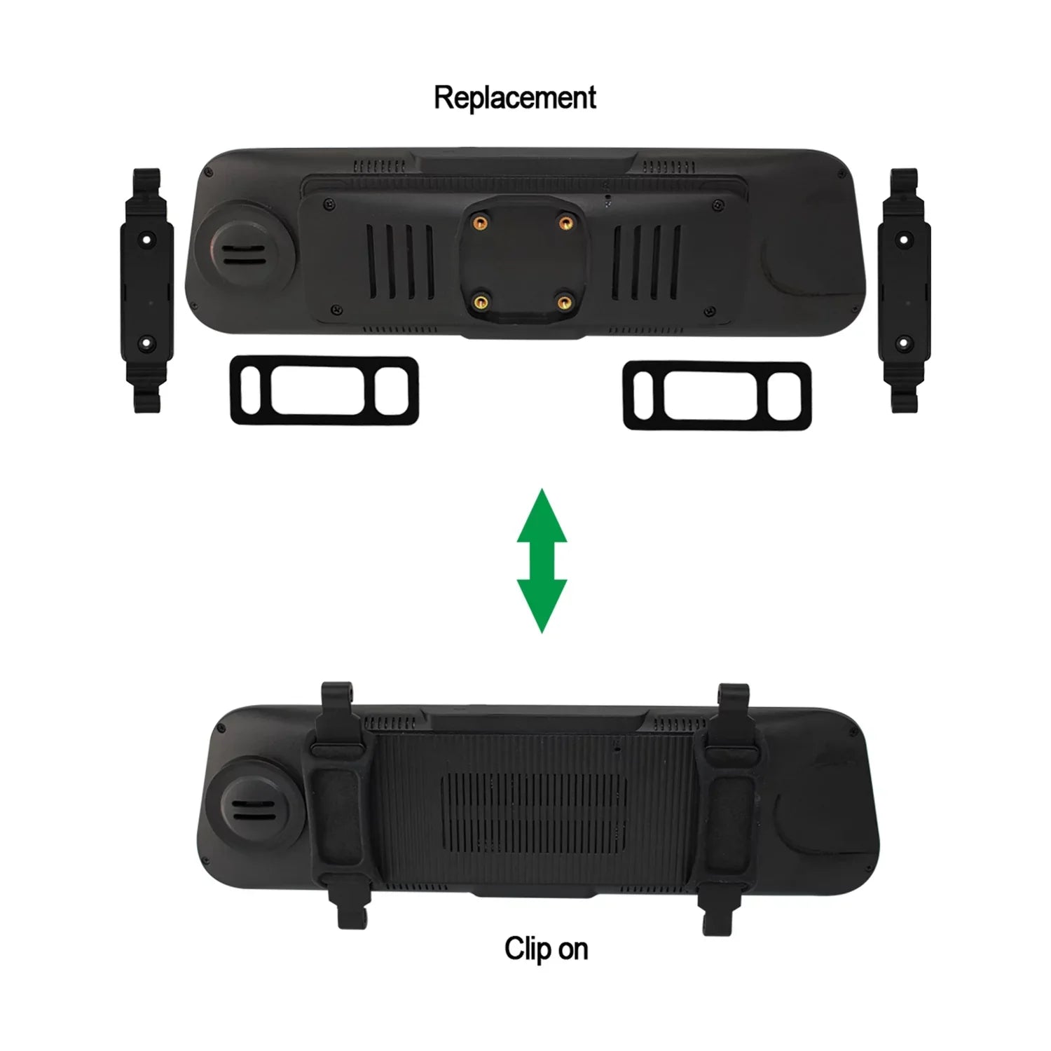 Vision , - 9.6-In. Black,  Full-Screen Rearview Mirror Monitor with Dual Mounting Options,