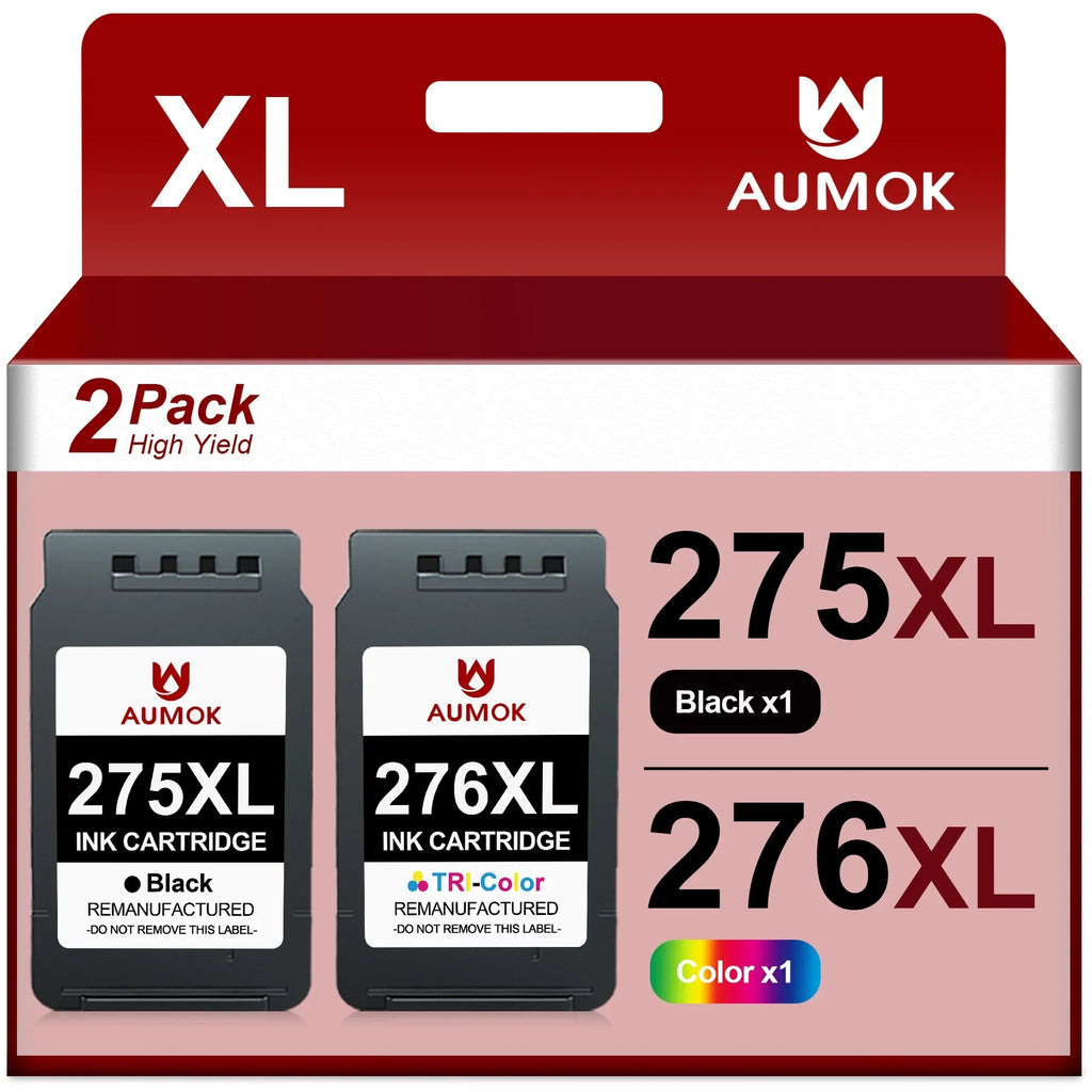 275XL 276XL Ink Cartridge Replacement for Canon -275 -276 275 276 Combo  Compatible with Canon        Printer(1 Black, 1 Color)
