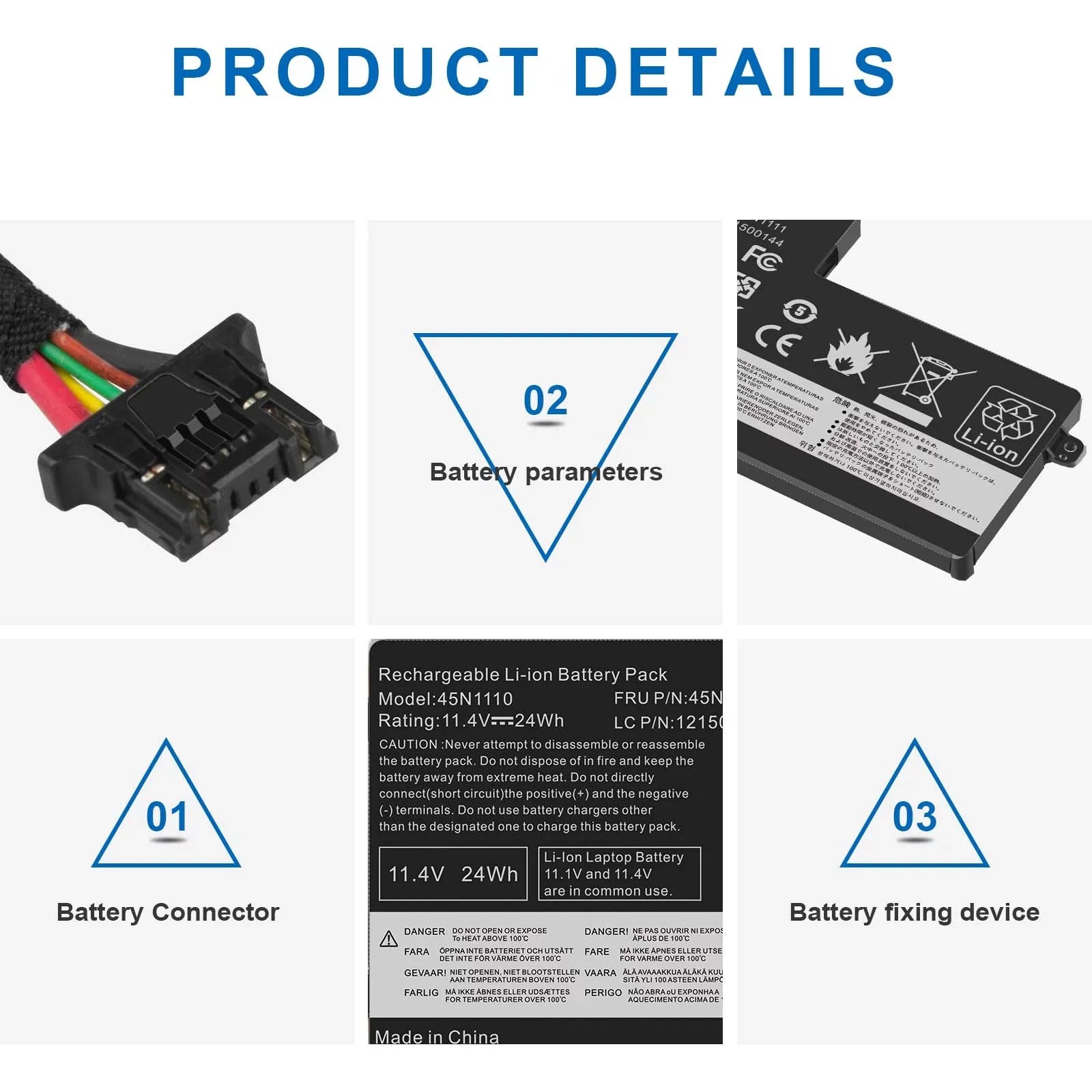 Battery for Lenovo ThinkPad   T450s       45N1112 / 45N1113