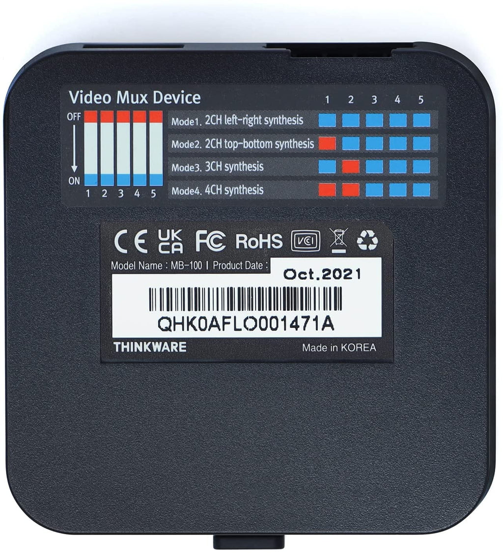 Multiplexer Box Accessory - for Up To 5 Channel Recording, Compatible with  ,  and  Dash Cams