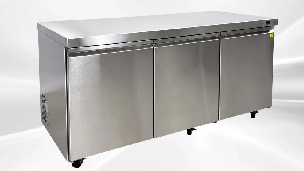 72 in.  Commercial Three Door Undercounter Freezer 16.6 cu. ft.
