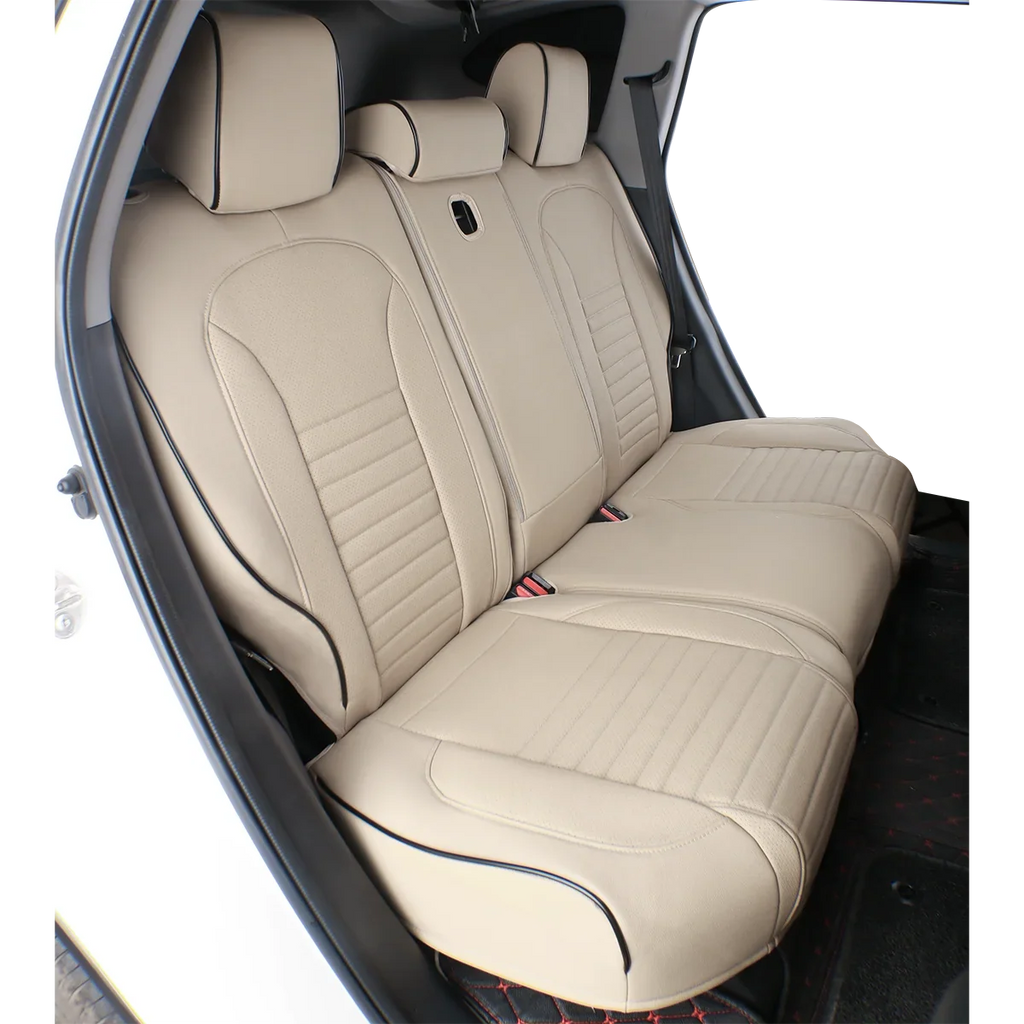 Custom Fit Accord Car Seat Covers for Honda Accord 2010 2011 2012 - Full Set Leatherette(Beige)