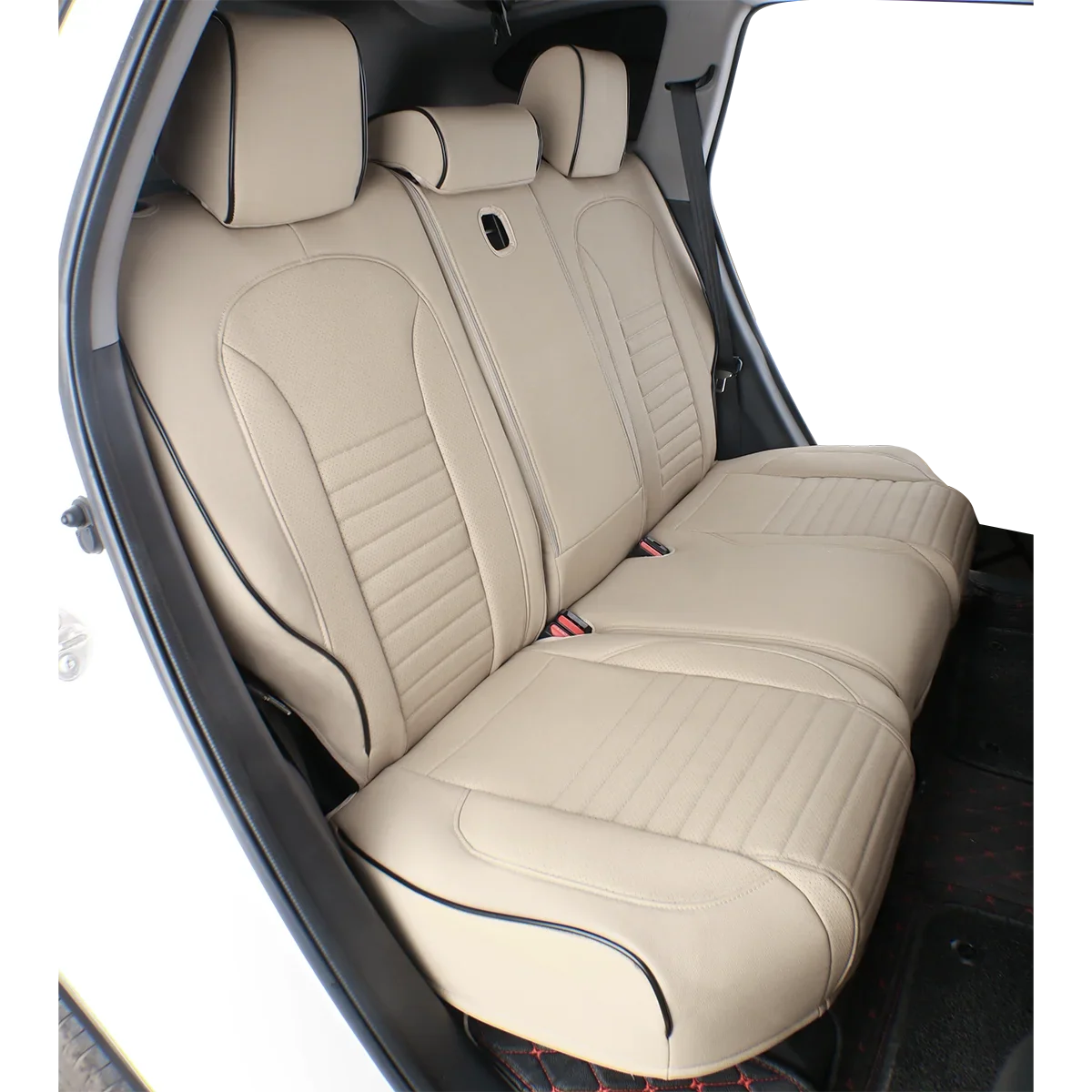 Custom Fit Accord Car Seat Covers for Honda Accord 2010 2011 2012 - Full Set Leatherette(Beige)