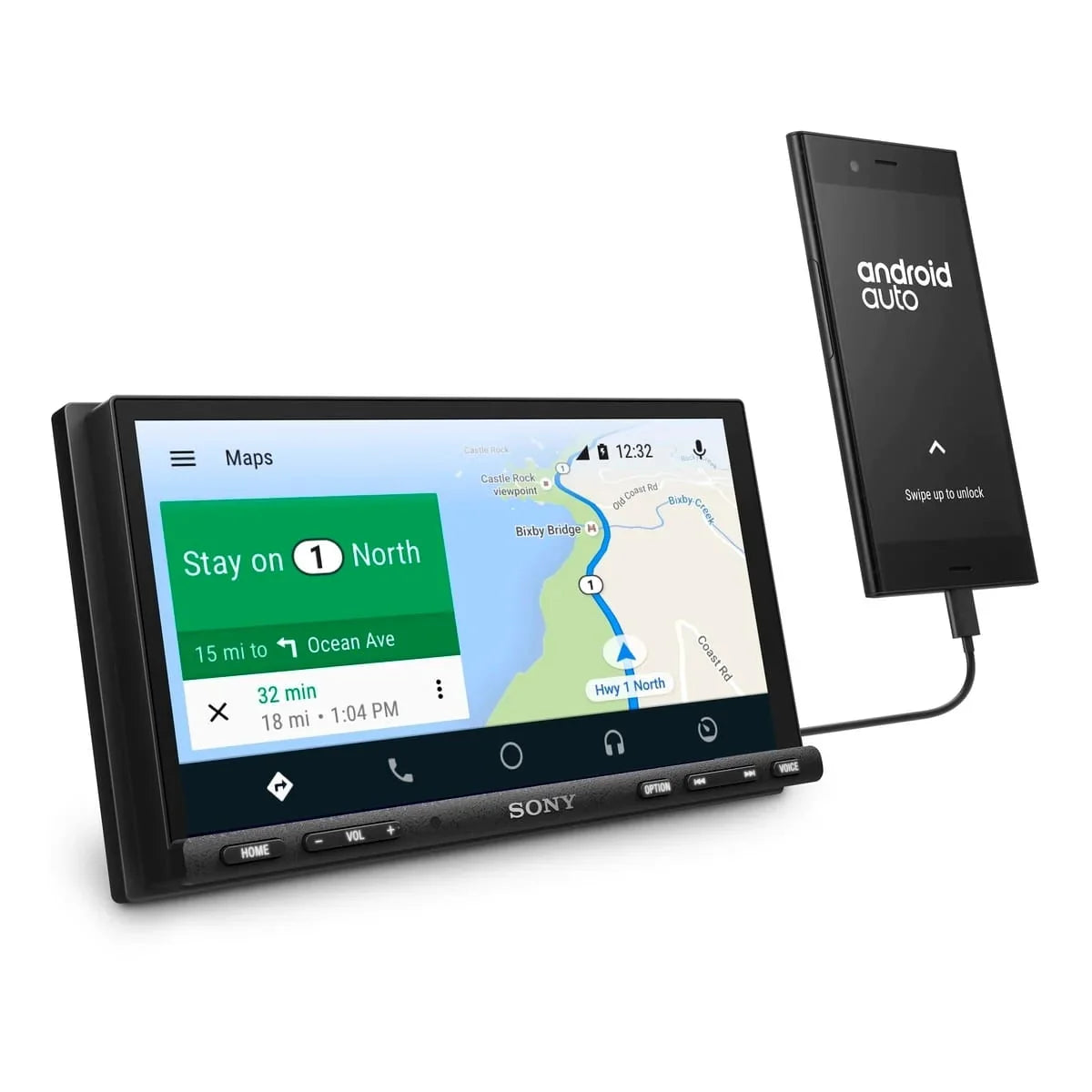 Sony Mobile - 6.95" Apple CarPlay & Android Auto Digital Media Receiver