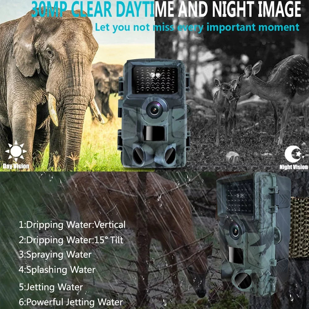 Nebublu 4K Trail Camera,  Waterproof  Camera with Wide Angle and Motion Activation - Perfect for Wildlife