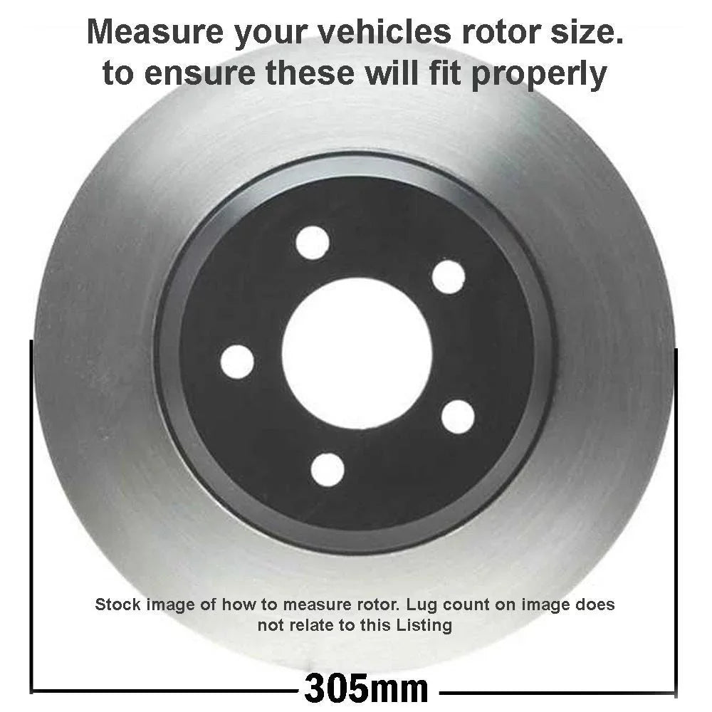 Detroit Axle - Rear Brake Rotors for Town & Country Dodge Grand Caravan Journey Ram /  Routan Replacement Disc Brakes Rotors: 12.01" Inch Rotor