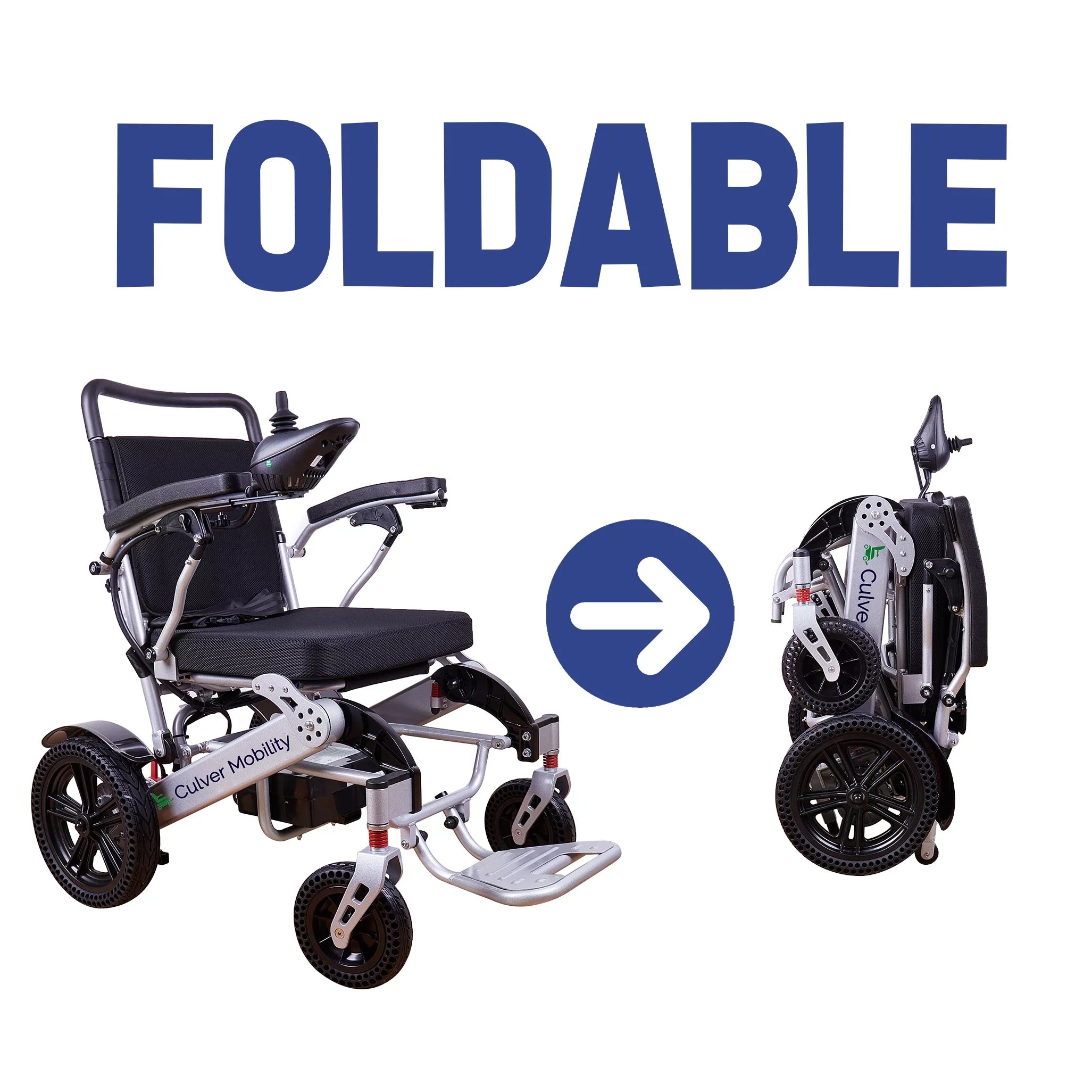 Alton Mobility - Exclusive Lightweight and Foldable Electric Power Wheelchairs 360lbs - 500W - 20 miles -