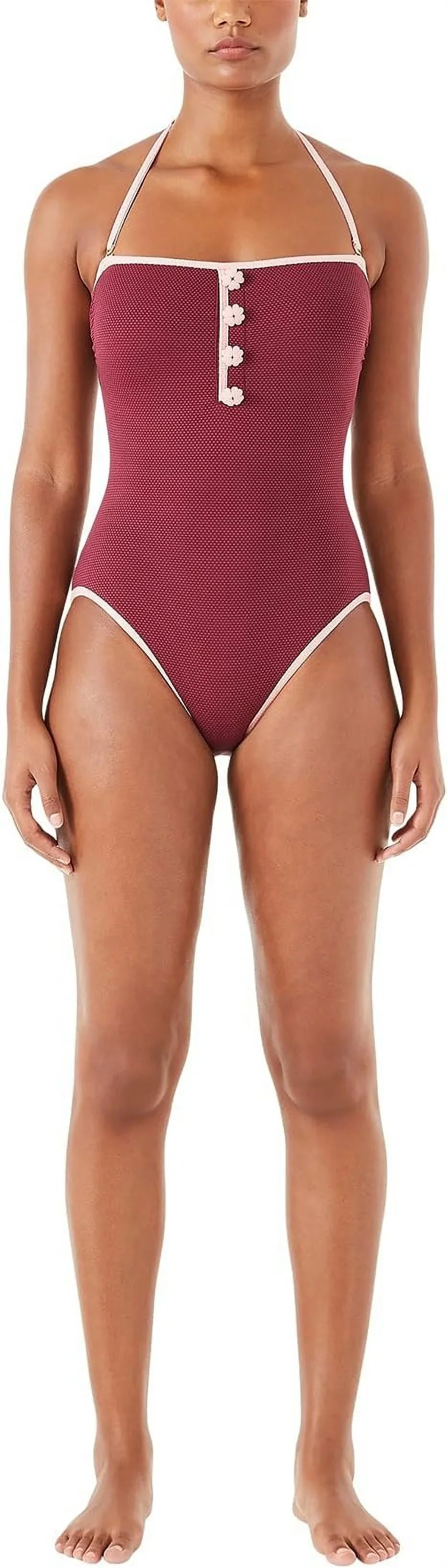 Kate Spade New York  Pique Convertible One-Piece Swimsuit,  Large