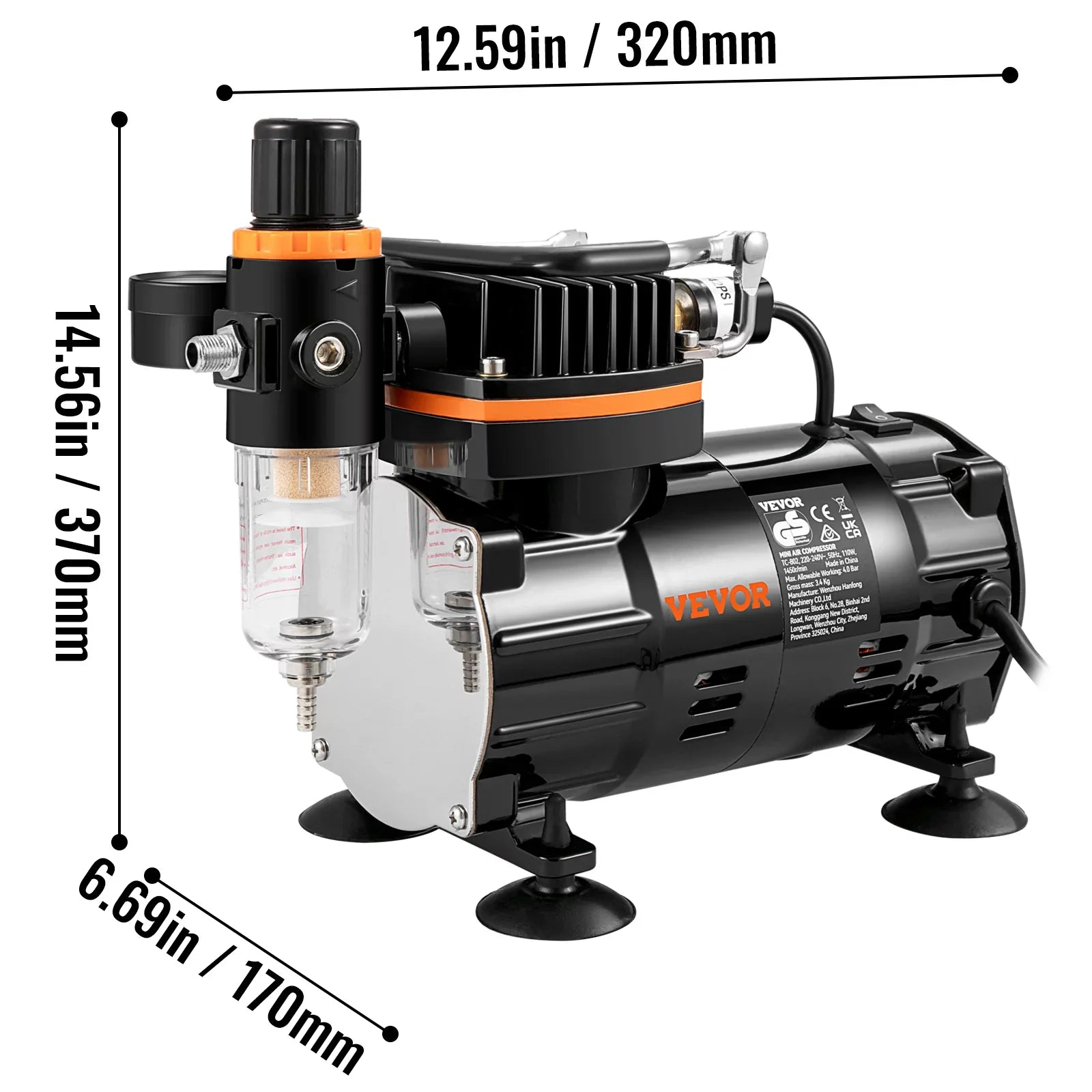 Airbrush Kit, Professional Airbrush Set with Compressor, Airbrushing System Kit with Multi-purpose Dual-action Gravity Feed Airbrushes, Art Nail Cookie Tatto