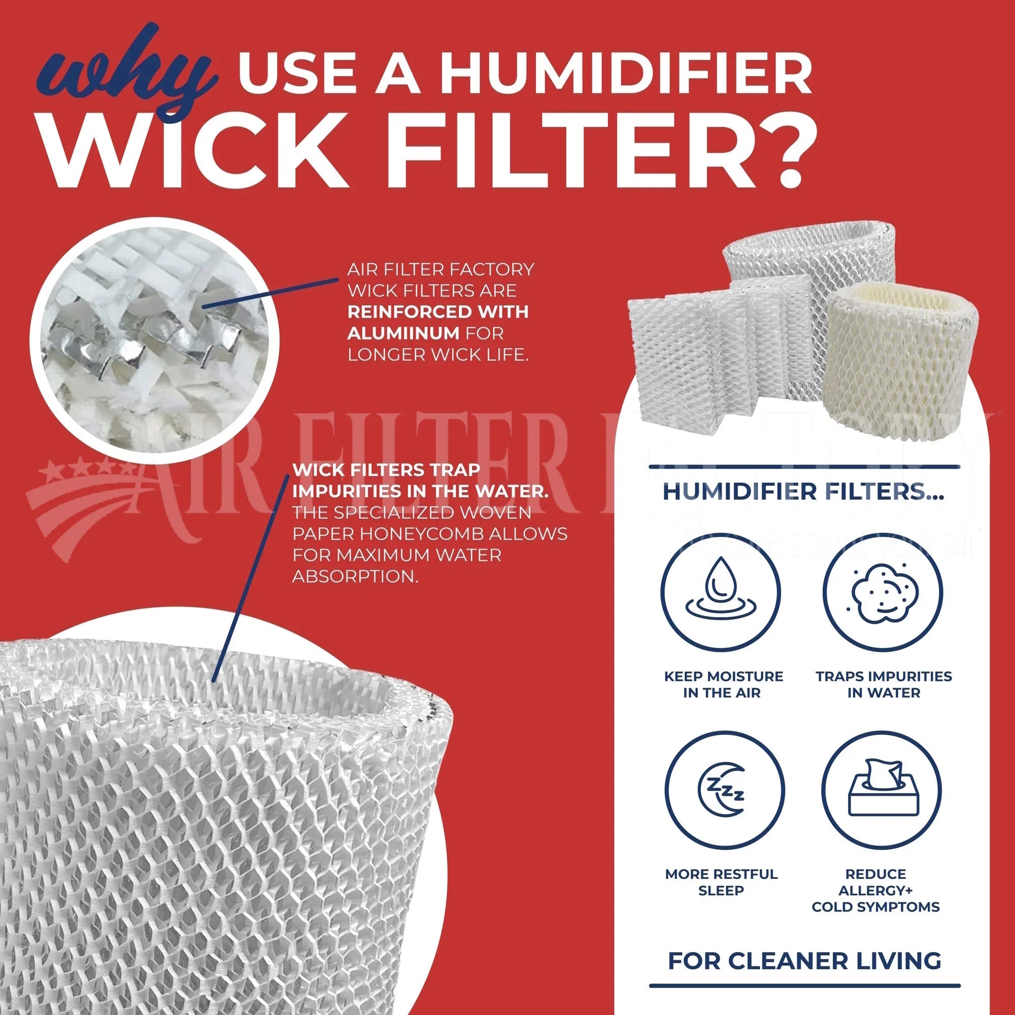 3-Pack Compatible for Bionaire - Humidifier Filter by Air Filter Factory
