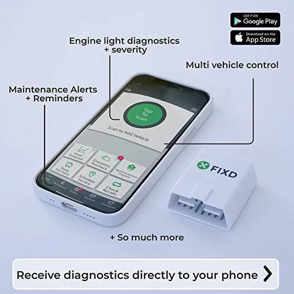 Bluetooth  Scanner for Car - Car Code Readers & Scan Tools for iPhone & Android - Wireless  Auto Diagnostic Tool to Check Engine & Fix All Cars & Vehicles ‘96 or Newer (3 Pack)
