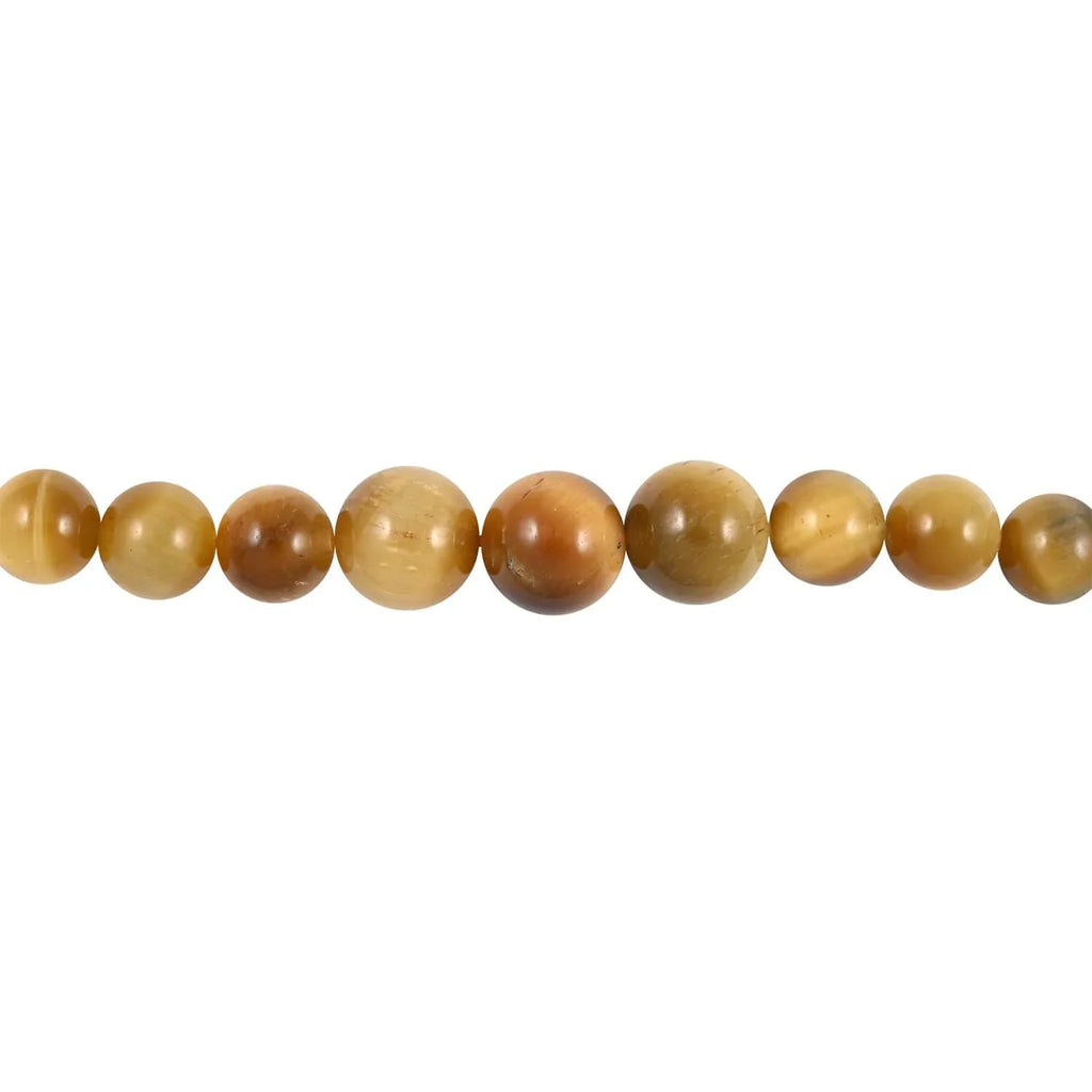 Shop  Tiger's Eye Round Stainless Steel Rhodium Plated Beaded Bracelet for Women Ct 59.04 Mothers Day Gifts for Mom