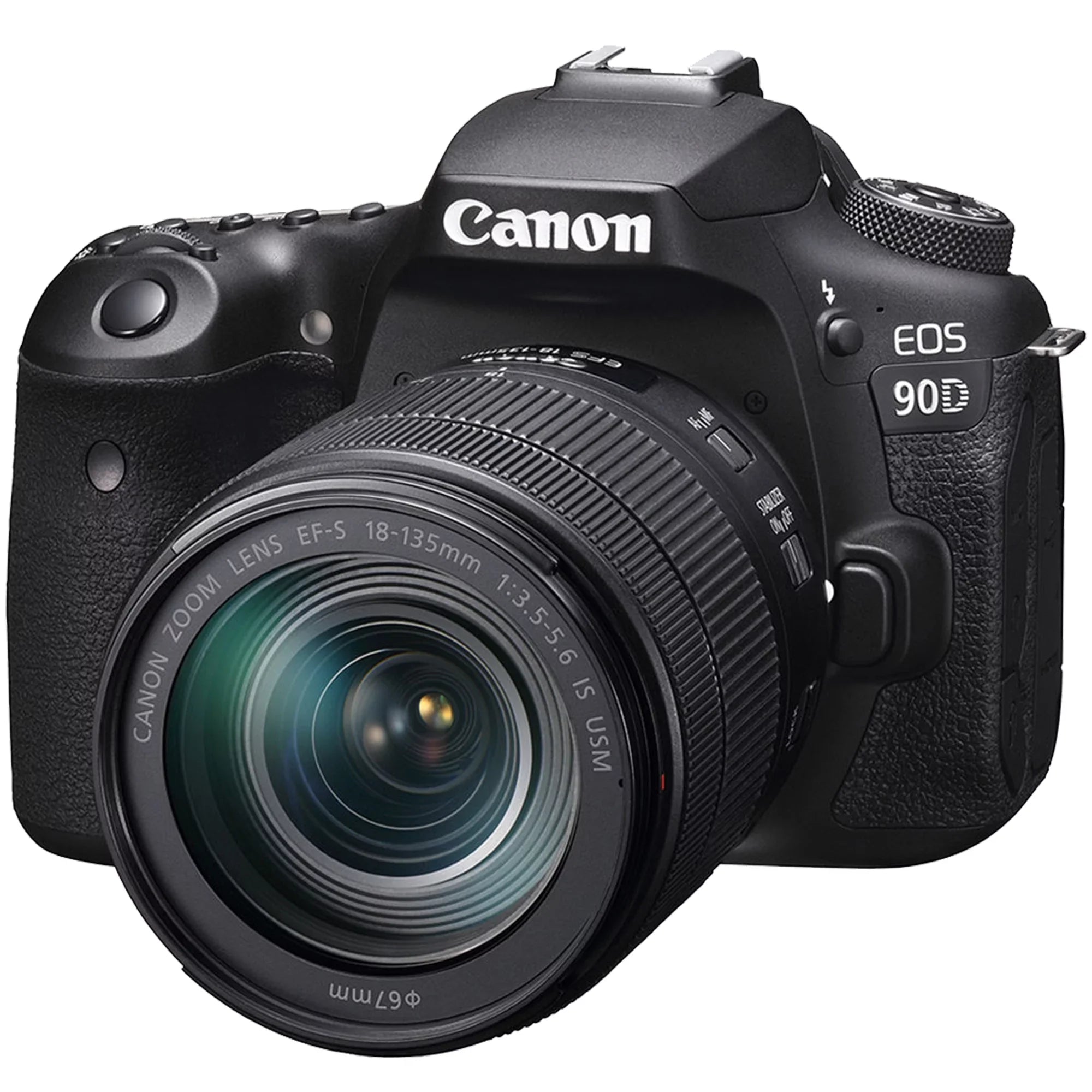 Canon  90D  Camera with 18-135mm   Lens + SanDisk 64GB Card + Case + Wideangle + Tripod + ZeeTech Accessory Bundle