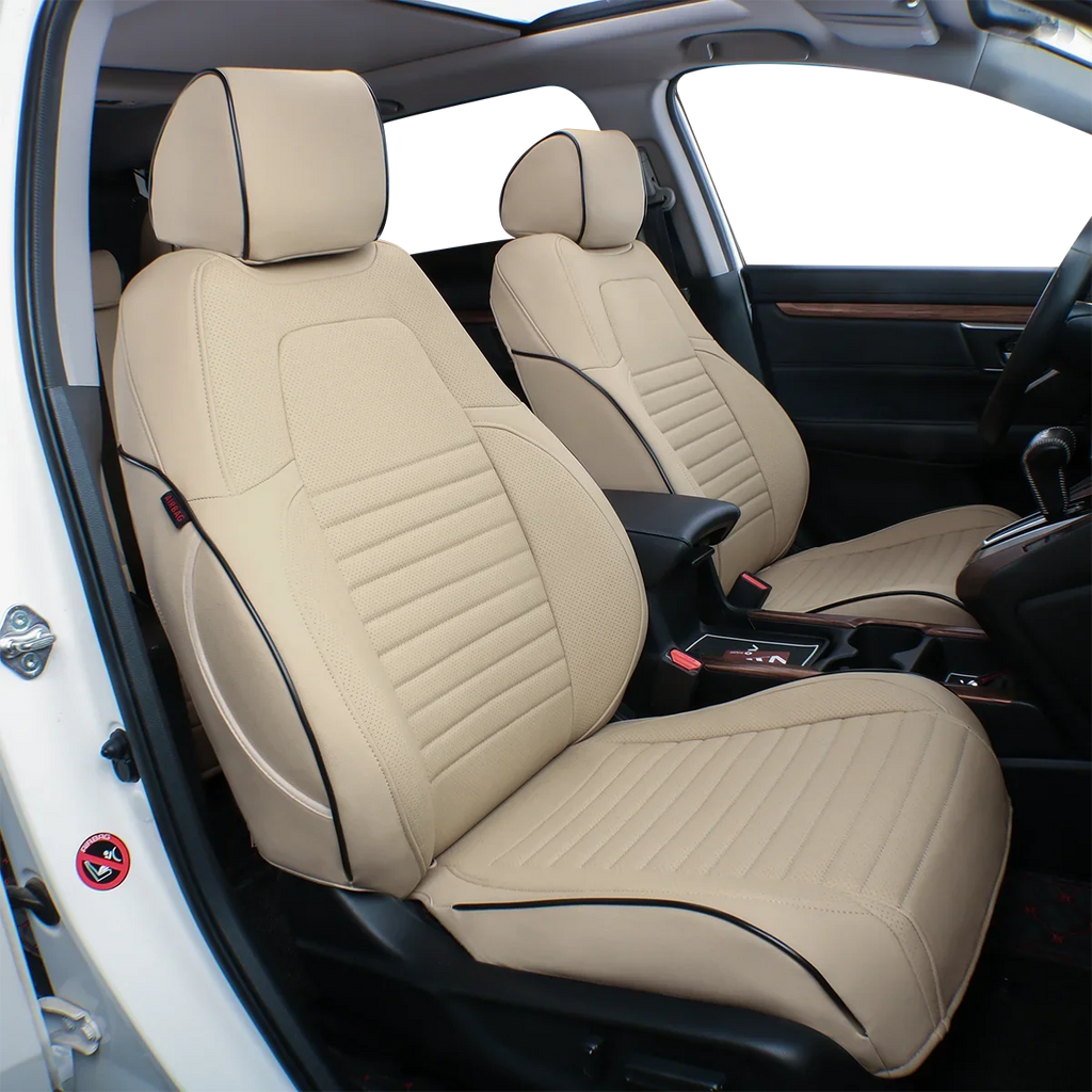 Custom Fit Accord Car Seat Covers for Honda Accord 2010 2011 2012 - Full Set Leatherette(Beige)