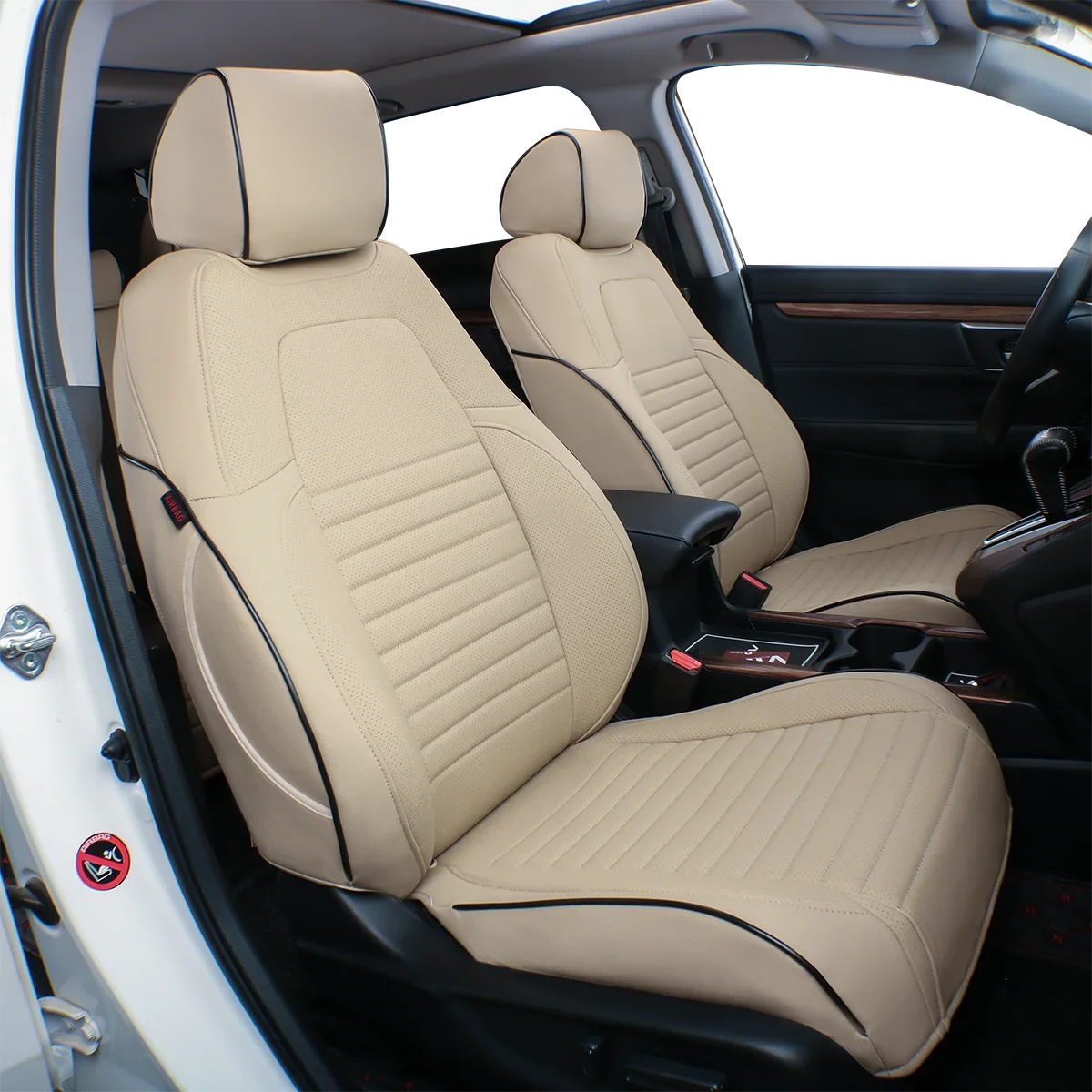Custom Fit Accord Car Seat Covers for Honda Accord 2010 2011 2012 - Full Set Leatherette(Beige)