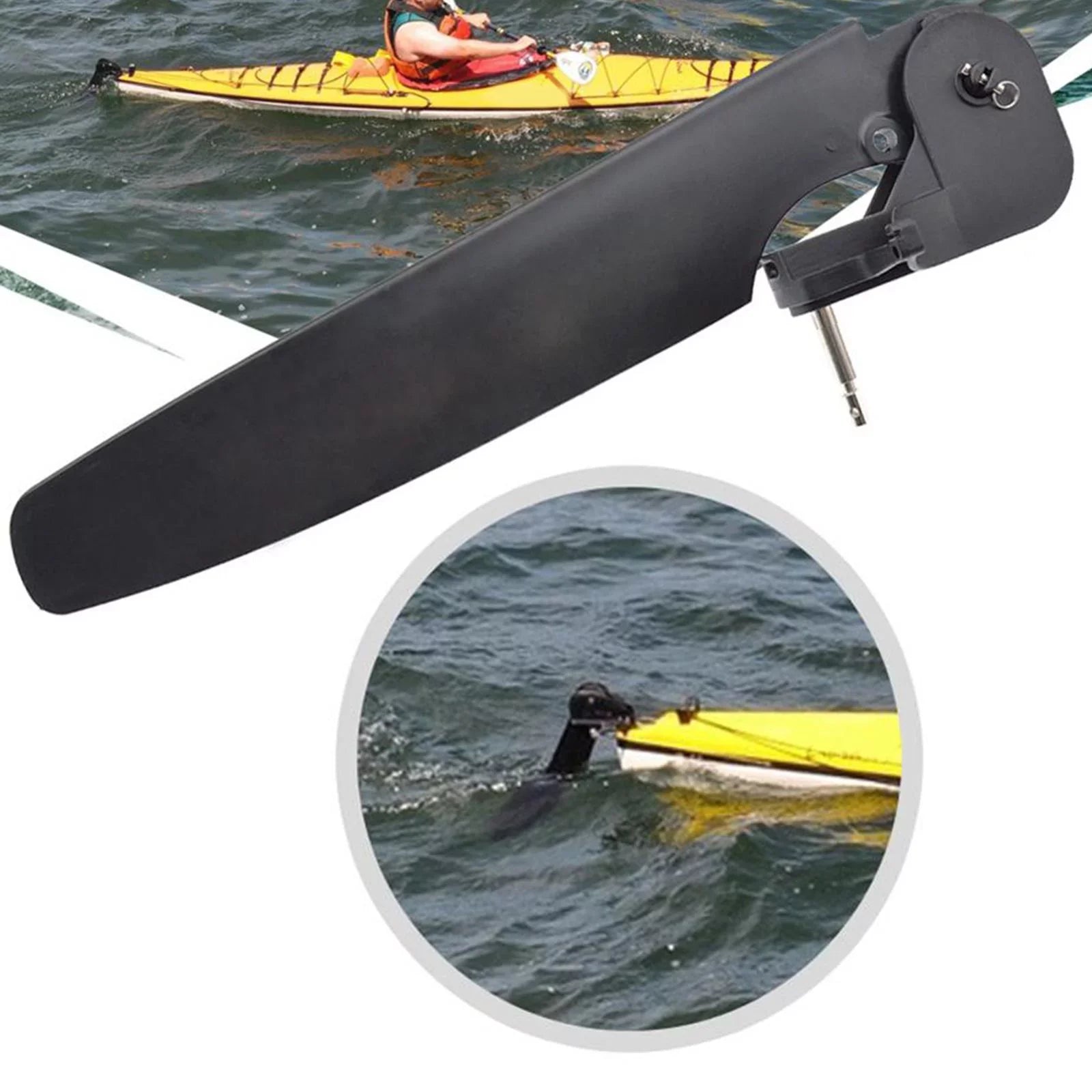 Nylon Kayak Boat Rudder Tackle Steering System Adjustable Tackle Universal Kayak Angling Fixation for Canoe Tail Fishing Sea Part 80mm pin