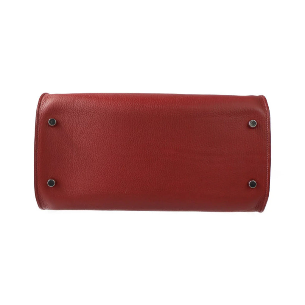 Pre-Owned  Hermes Museau Shoulder bag Taurillon Clemence Rouge Ash Tote □ stamp (Good)