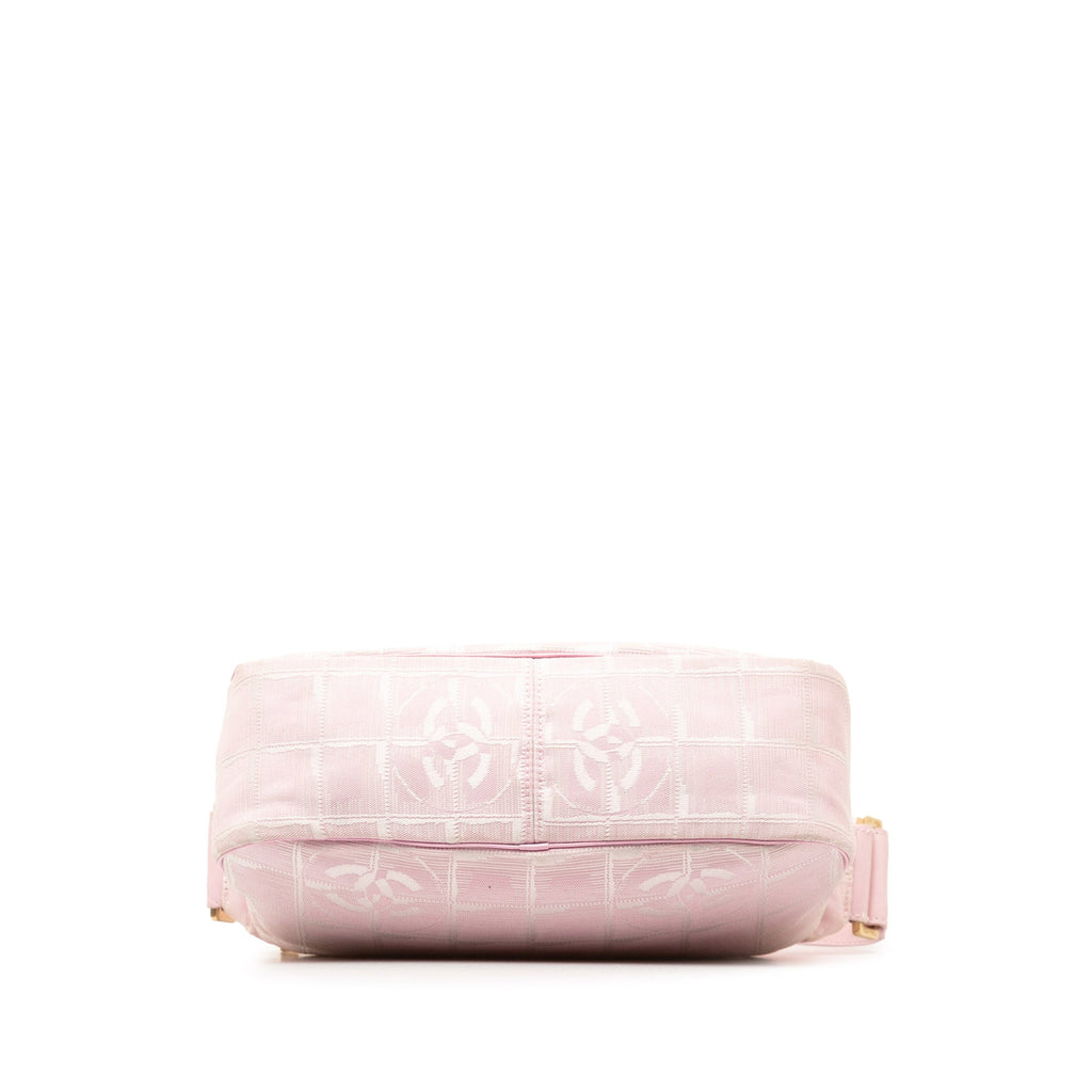 Pre-Owned Authenticated Chanel New Travel Line Handbag Nylon Fabric Pink Top HandleBag Unisex (Good)