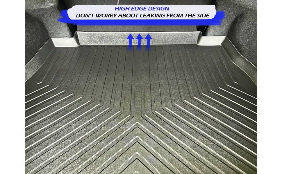 Cargo Liner – Trunk Mat for Toyota Camry 2018-2024 – Weather-Resistant Trunk Mats for Cars with Raised Lip – Non-Slip Car Trunk Mat Rubber – Easy to Install – Laser Pre-Cut Design