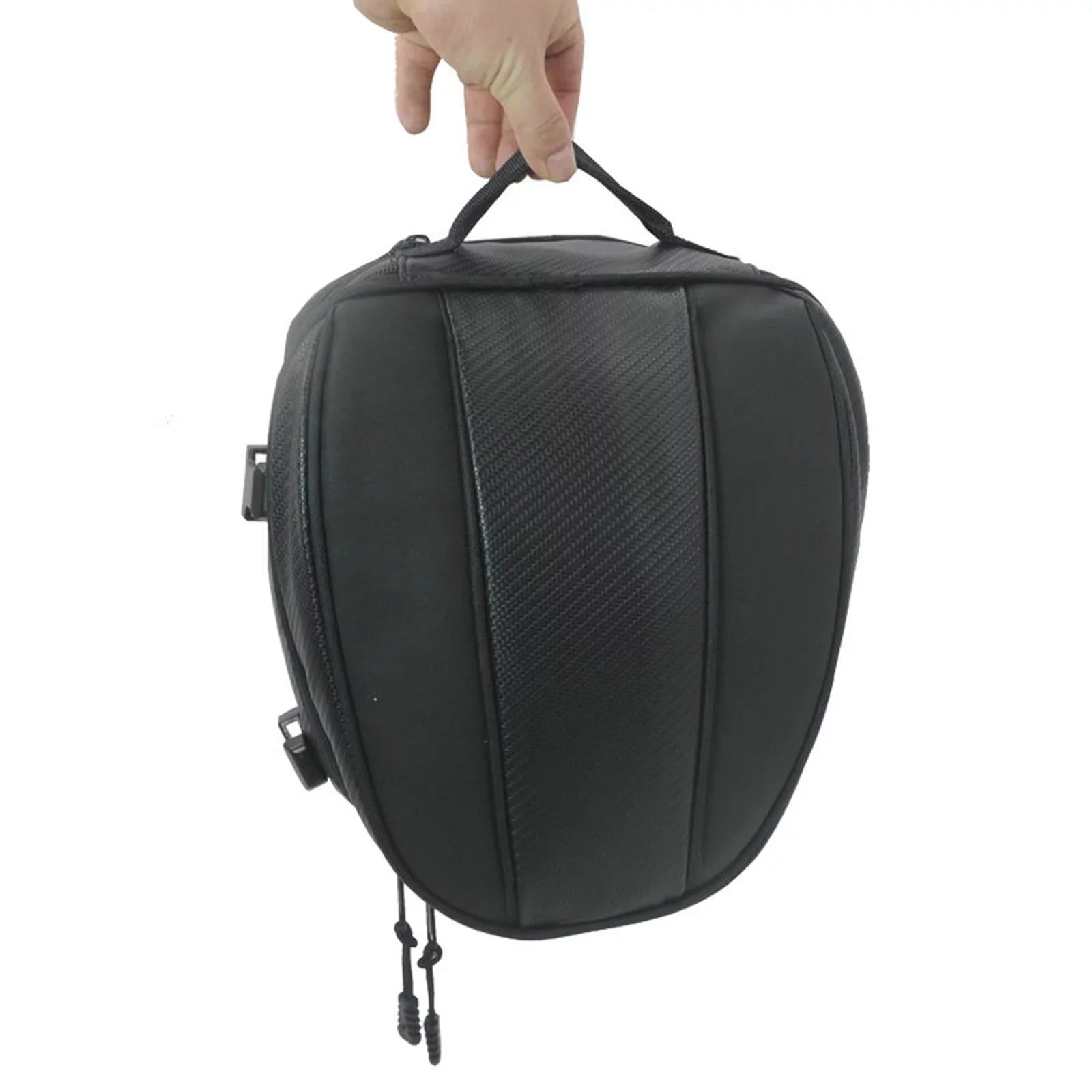Motorcycle Rear Seat Tail Leather Pack Bag Expandable Luggage Bag