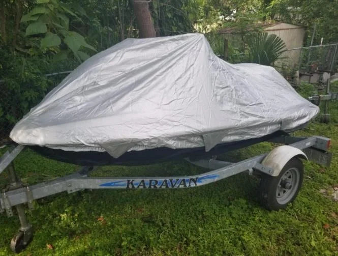 Reflective, Travel, Storage and Mooring Watercraft  Jet Ski Cover for Polaris Genesis i 2001 2002 2003 2004
