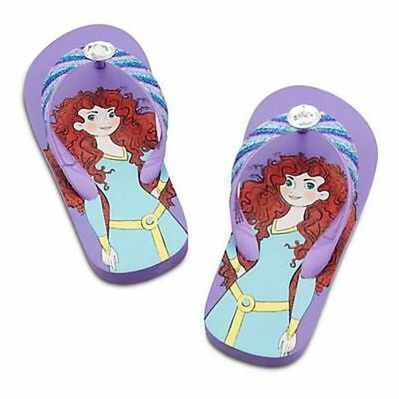 Disney Store Princess Brave Merida Flip Flops Sandals Shoes Girl Size 13/1