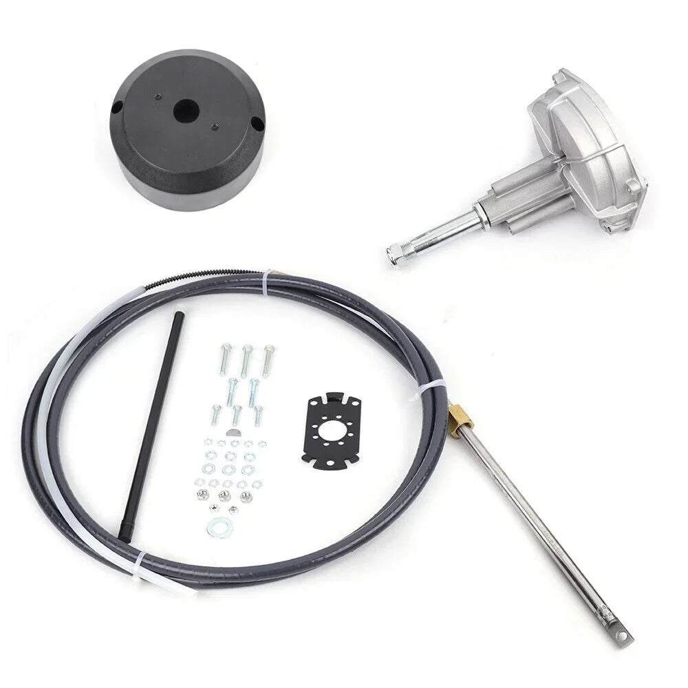 Marine Boat Rotary Helm 12FEET Mechanical/Manual Steering Kit w/12’ Steering Cab