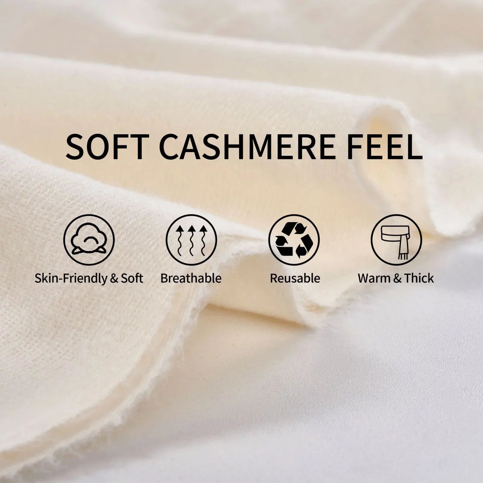 Bingfone Soft Cashmere Feel Scarf For Women Elegant Art Print Winter Warm Scarves Large Shawl Wrap Gifts- Butterfly