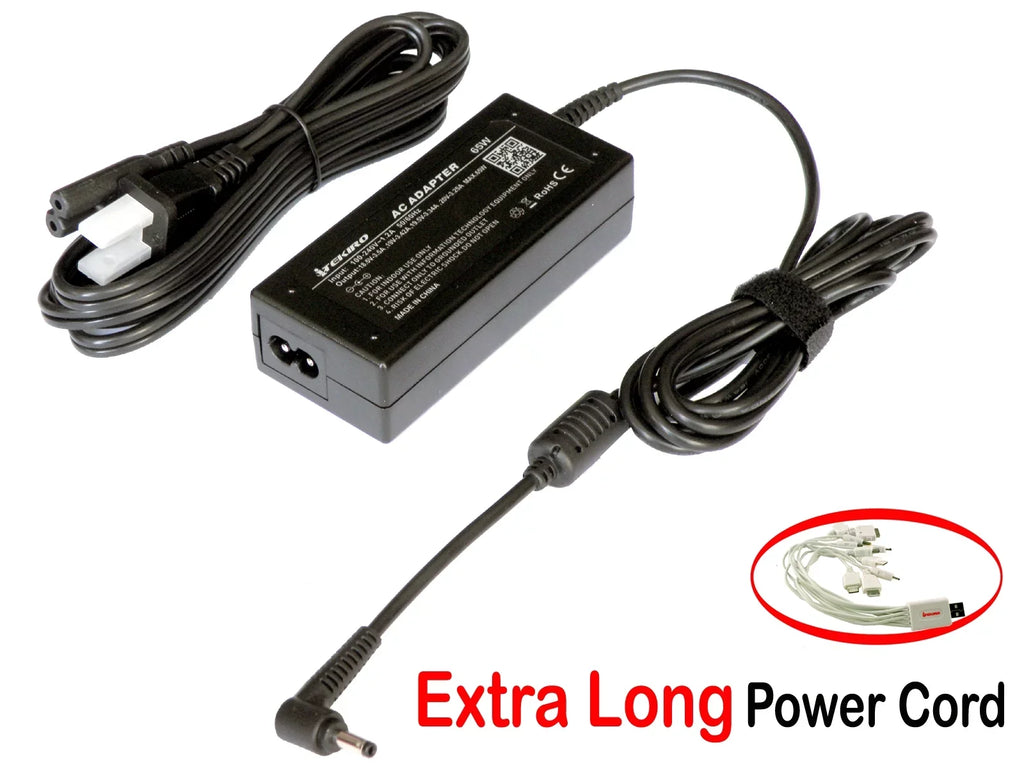 iTEKIRO 65W  Adapter for Lenovo Ideapad 100S 80R900BYCF, 100S 80R900C0CF, 100S 80R900FYUS, 110, 110-14IBR 80T6 14", 110 80T6000WUS, 110 80T6000XUS, 110 80T60020CF
