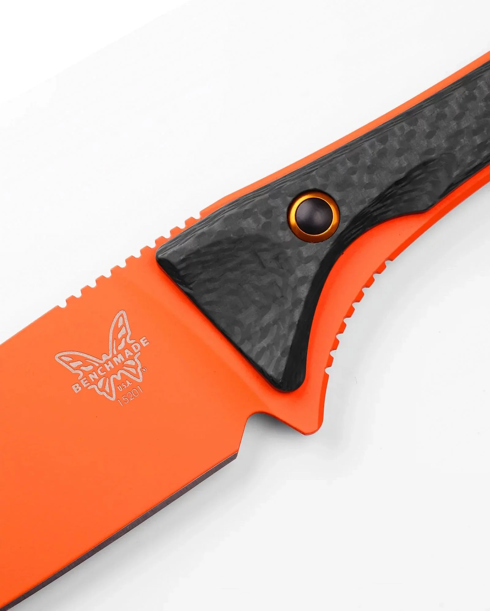 Benchmade Altitude 3.08" Fixed Blade Carbon Fiber Handle Orange Cerakote - 15201OR Knife