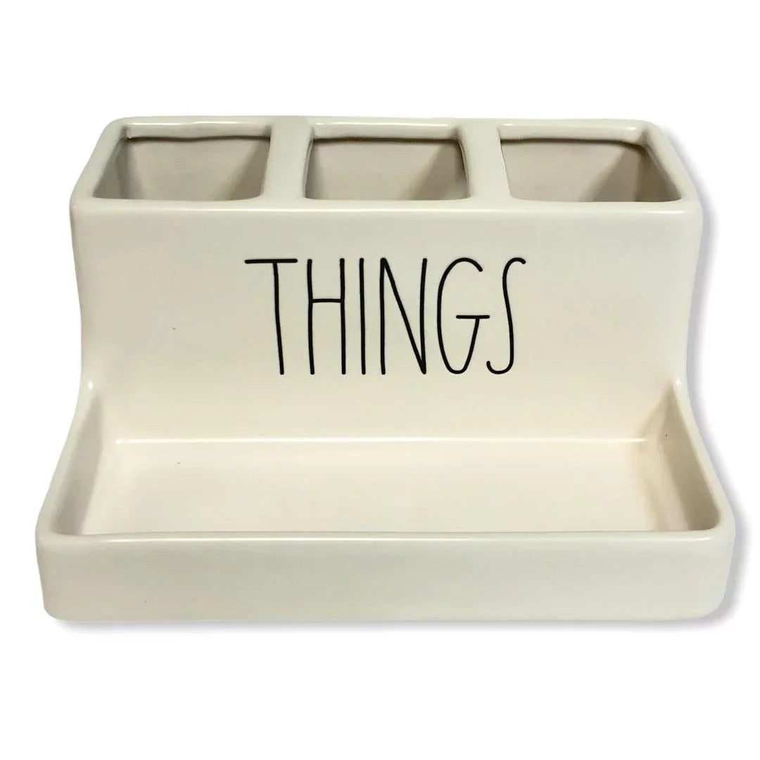 Rae Dunn by Magenta   Black Divided Organizer Home Decor