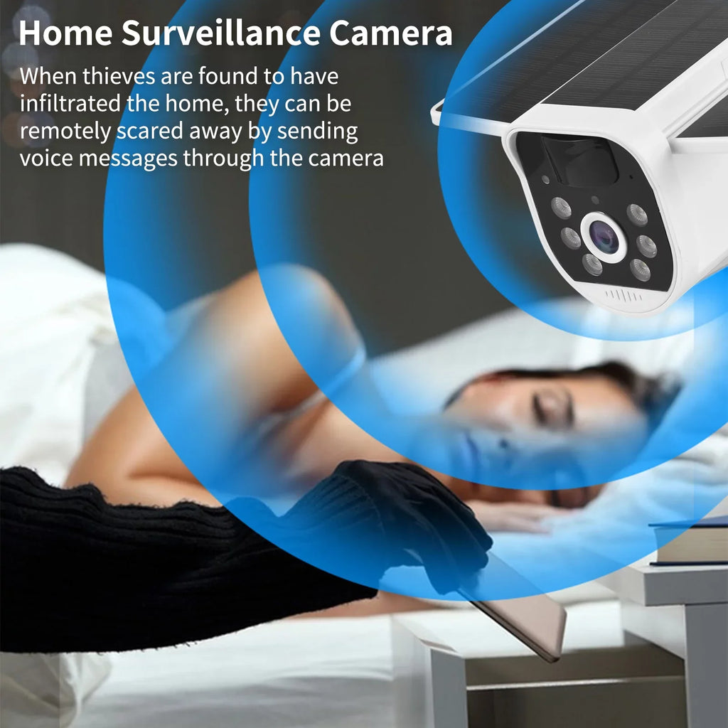 Pristin 4G WiFi Camera, 1080P Folding Solar Camera with  Motion Detection, Long Standby  Waterproof