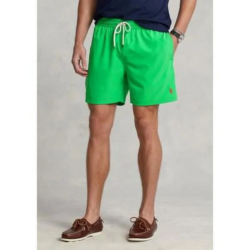 Polo Ralph Lauren Men's 5.75 Inch Traveler Classic Swim Trunks Green