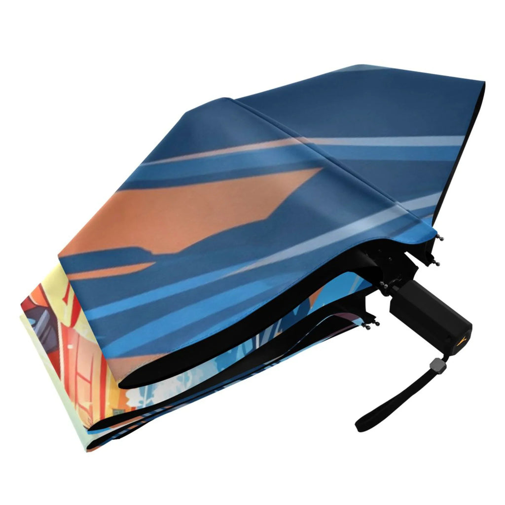 Boating Compact Folding Umbrella for Rain Windproof Travel Umbrella  50+ Lightweight Packable Arc Size