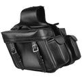 Milwaukee Leather  Black Zip Off  Throw Over Saddlebags with Bonus Side Pockets