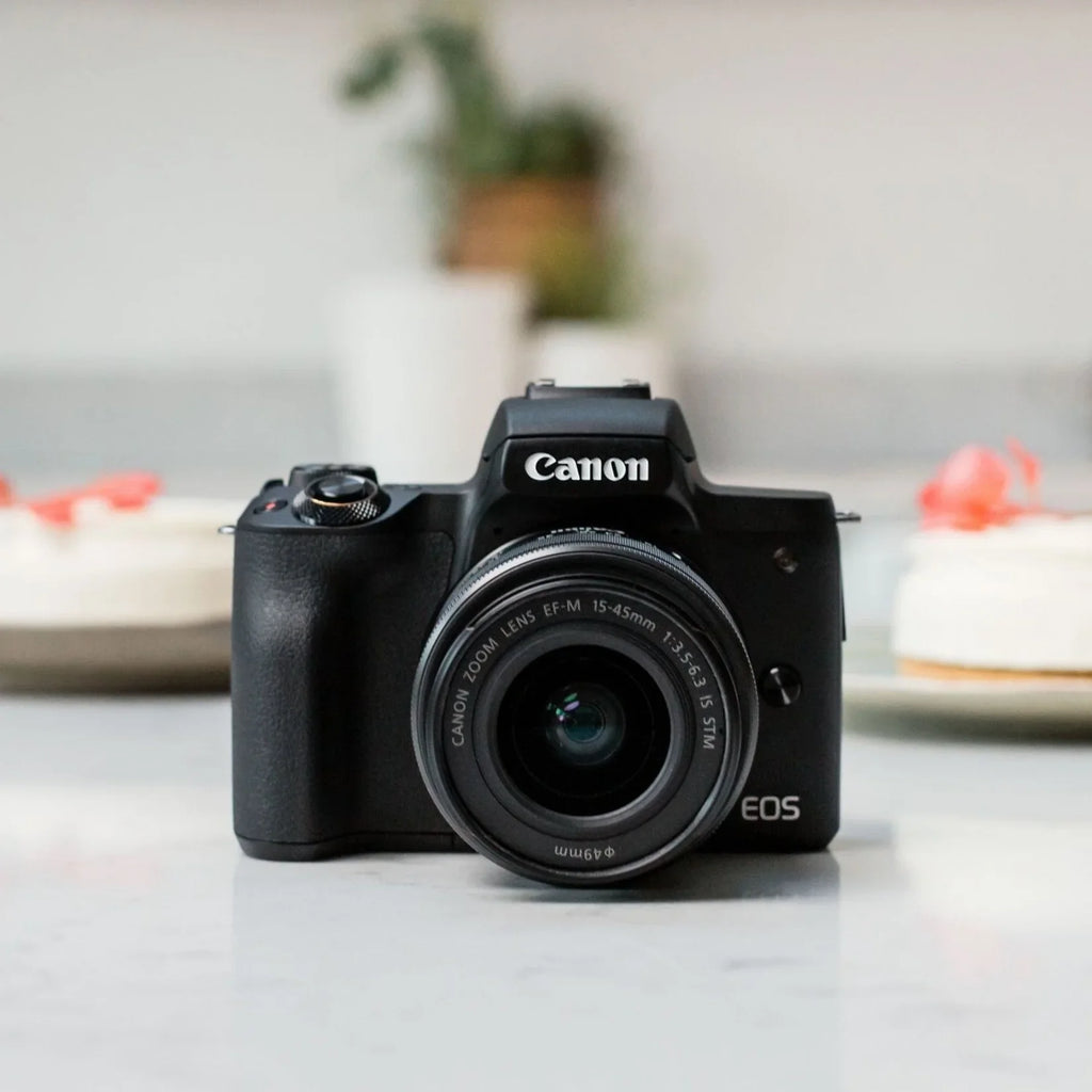 Canon   Mark  24.1 Megapixel Mirrorless Camera with Lens, 0.59", 1.77", Black