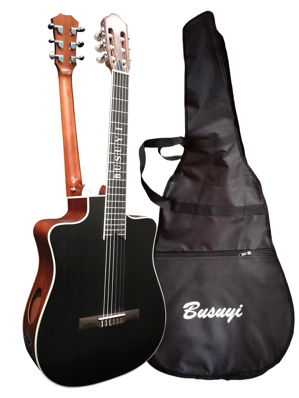 6 Strings classical /6 Strings Acoustic Double Neck, Double Sided Busuyi Guitar 2021  + Bag
