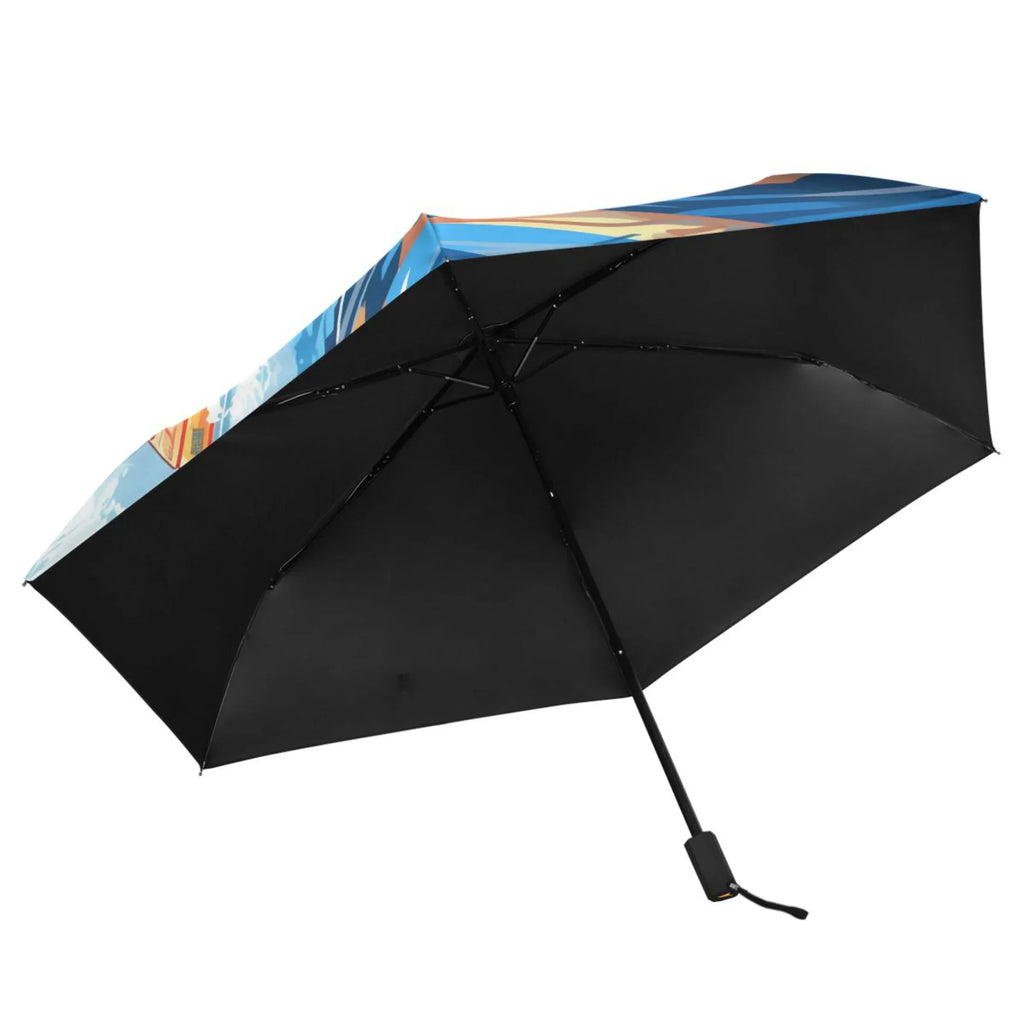 Boating Compact Folding Umbrella for Rain Windproof Travel Umbrella  50+ Lightweight Packable Arc Size
