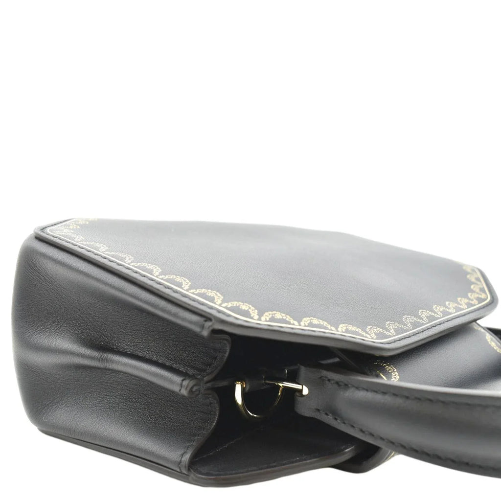 Pre-owned  Guirlande Mini Calfskin Leather Top Handle Satchel Bag Black