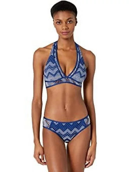 Becca by Rebecca Virtue  Reveal Crochet Halter Bikini Swim Top,