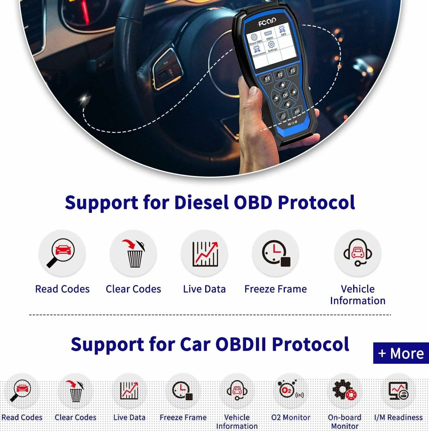 Heavy Duty Truck Scanner Scan Tool  Transmission All System Diesel All System  Scanner Code Reader Heavy fit for Freightliner Volvo Mack