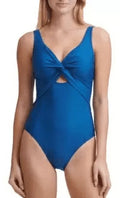 Peek-a-Boo Twist One-Piece Swimsuit,  16