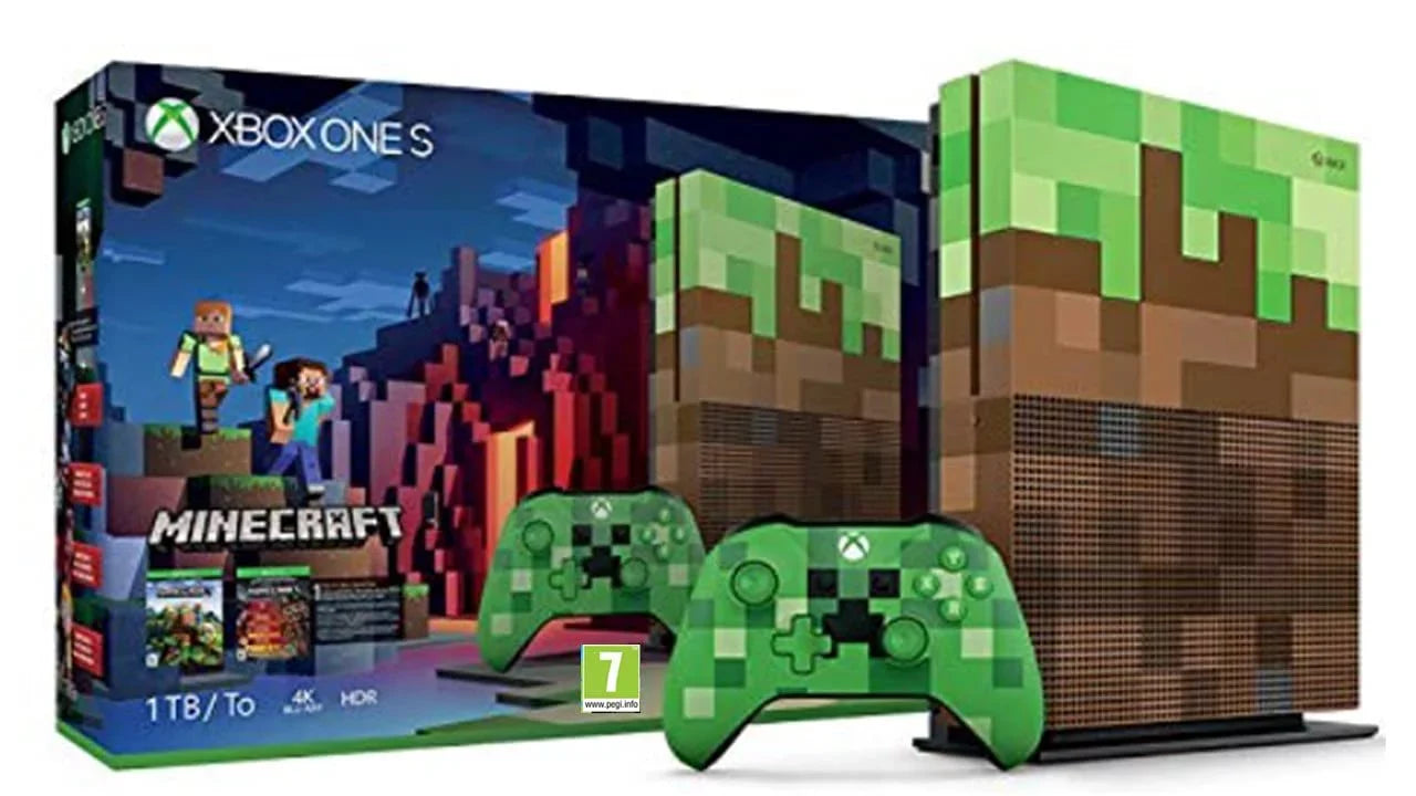 Microsoft Xbox One  1TB Gaming Console Mincraft with 2 Controller Headset Cleaning Kit