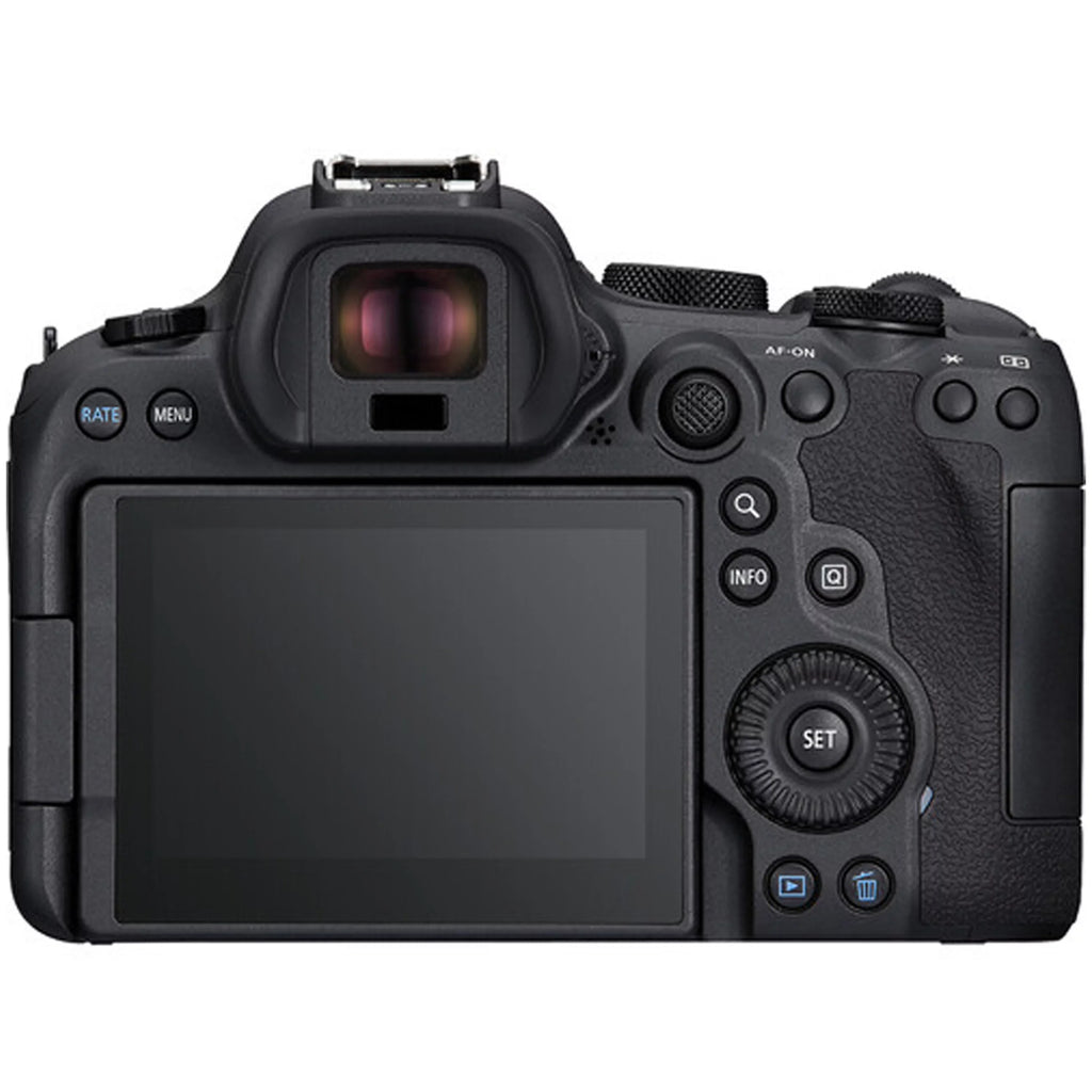 Canon   Mark  Mirrorless Camera with Canon  24-105mm f/4    Lens + 2pc 64GB Memory Cards +  Video Light + Spare Battery + Case & More