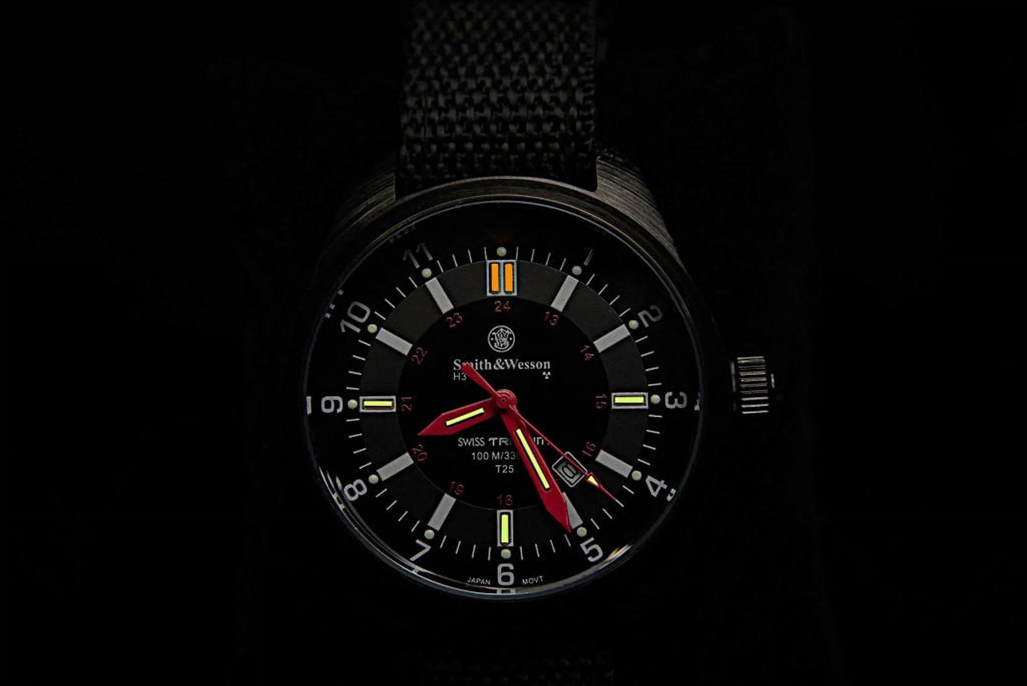 & Military Tritium Watch with 3 Interchange Straps