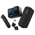 GoPro  Black Action Camera 5.3K, 27MP - Bundle - Includes: Shorty Hand Grip, Spare Enduro Battery (2 total), Compact Case, 64GB microSD