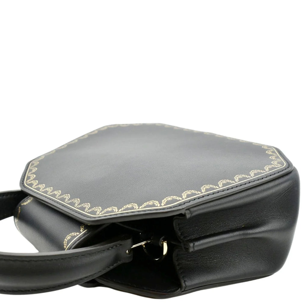 Pre-owned  Guirlande Mini Calfskin Leather Top Handle Satchel Bag Black