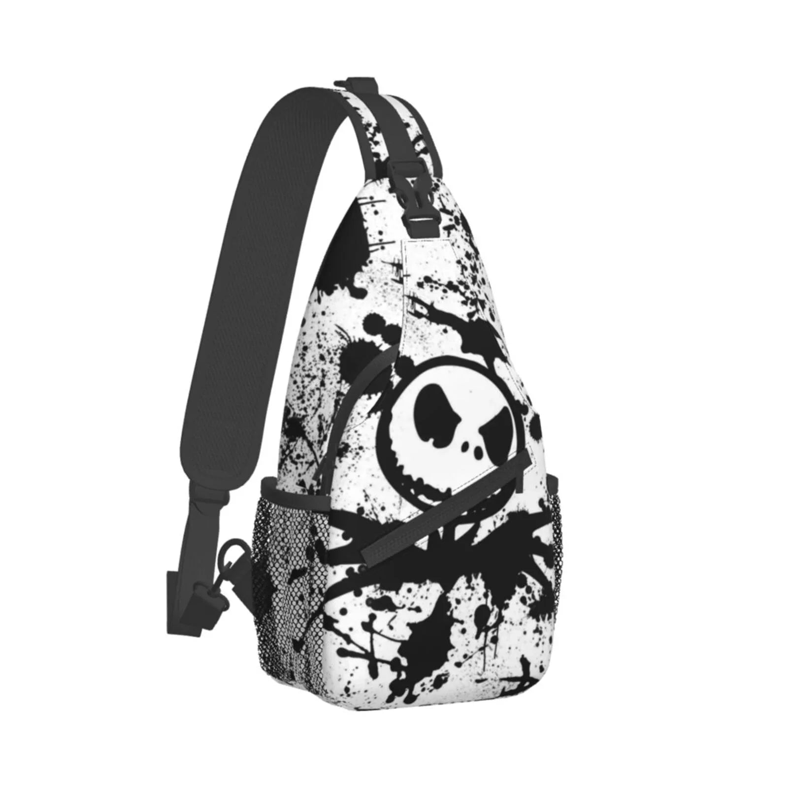The Nightmare Before Christmas Jack Skellington Chest Bags Crossbody Sling Backpack Unisex Travel Hiking Daypack Shoulder Bag Gifts For Women Men