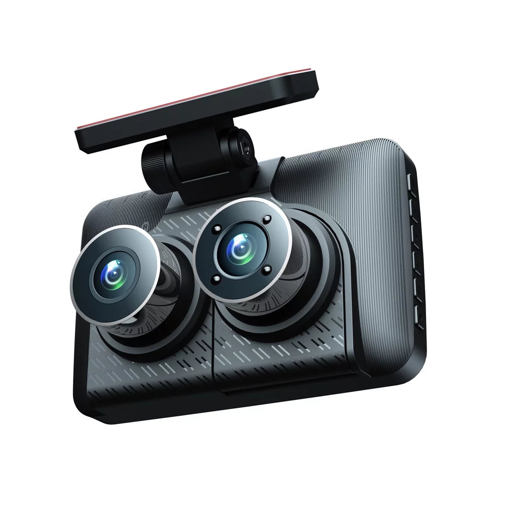 Spirastell Dash Cam,Wide Car Camera 3 Cameras Dash Car Camera Auto Car Rearview Mirror Video Wide Car Safety 4in Clear Car Dash Cam